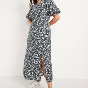 Puff sleeve floral maxi